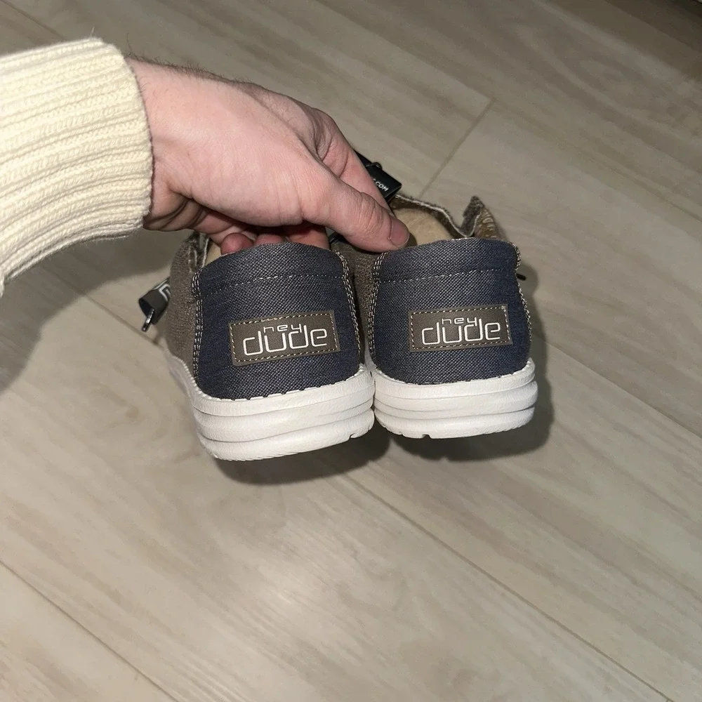 Hey Dude Wally Paisley Mens Size 11 Chocolate White Casual Walking Slip-On Shoes - Picture 4 of 7